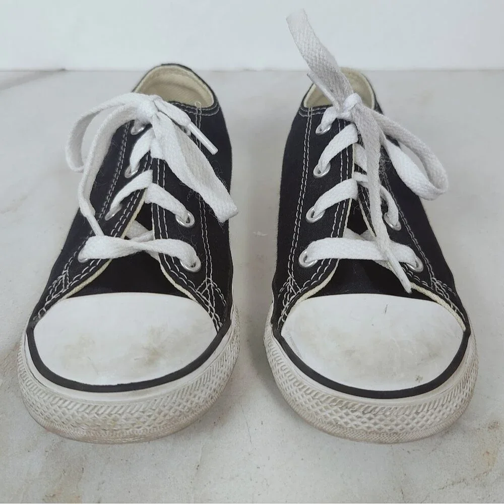 Converse Baby Toddler Chuck Taylor All Star Black Canvas Low Top Sneakers, 10
